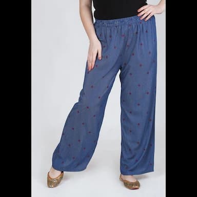 blue stripes palazzo - 10 usd