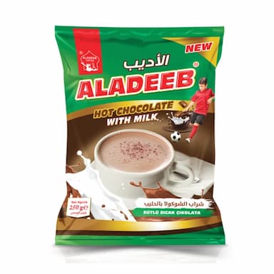 aladeeb sütlü sıcak çikolata i̇çecek tozu 250gr - 1.14 usd