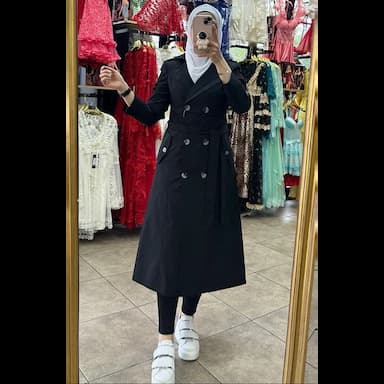 keten midi trençkot - 64.99 usd