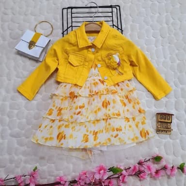 kare yaka kısa kollu baskılı kız bebek bluz ve etek 2'li takım - 15.65 usd