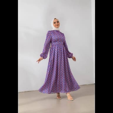 zigzag desen saten elbise - 22.99 usd