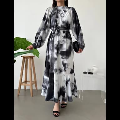 zalandi lüks yaz plaj tatil elbisesi zarif fırfırlı maxi elbise - 21.99 usd