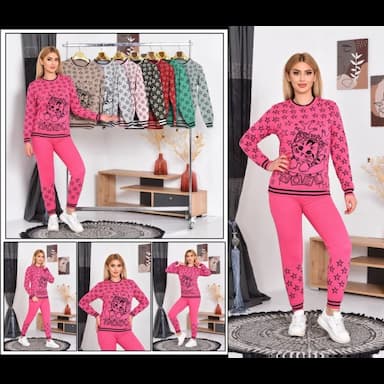 kadın kışlık örme pijamalar - 6.49 usd