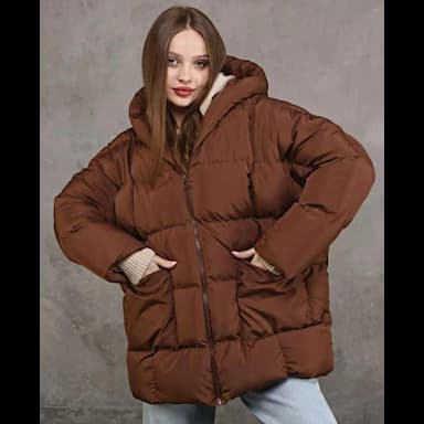 uzun şişme mont taba - 12.99 usd