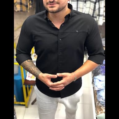 gabardin cepsiz erkek gömlek - 7.5 usd