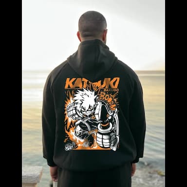 anime baskılı oversize unisex sweatshirt - 6.99 usd